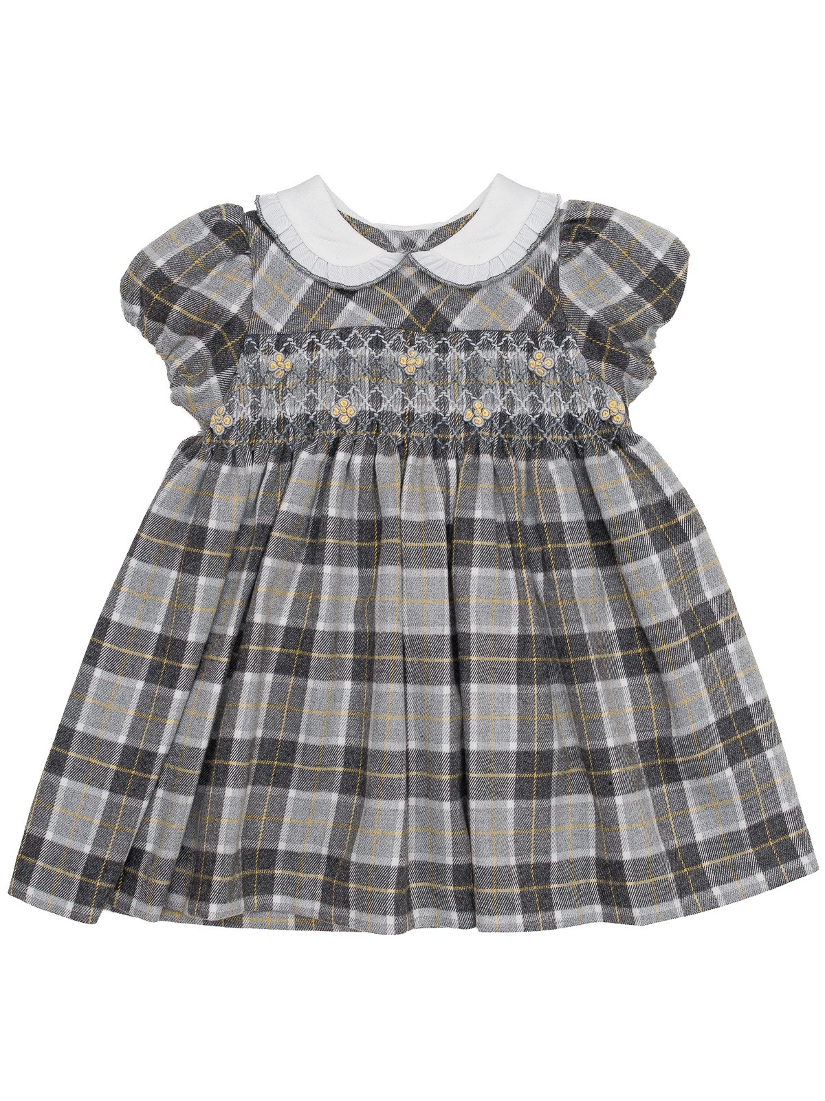 fashion tartan dress with smock