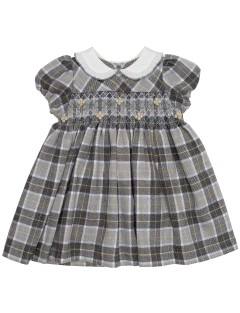 fashion tartan dress with smock
