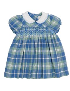 vestito in tartan moda con smock 
