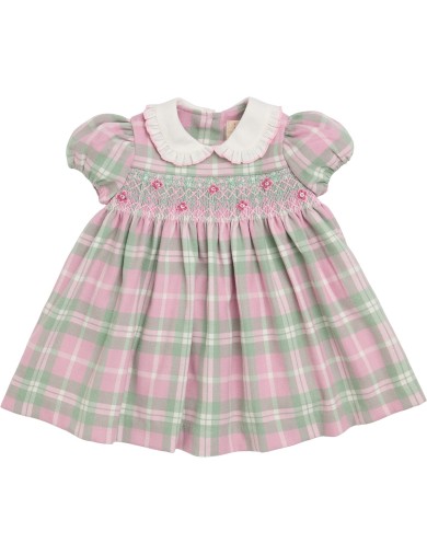 vestito in tartan moda con smock 