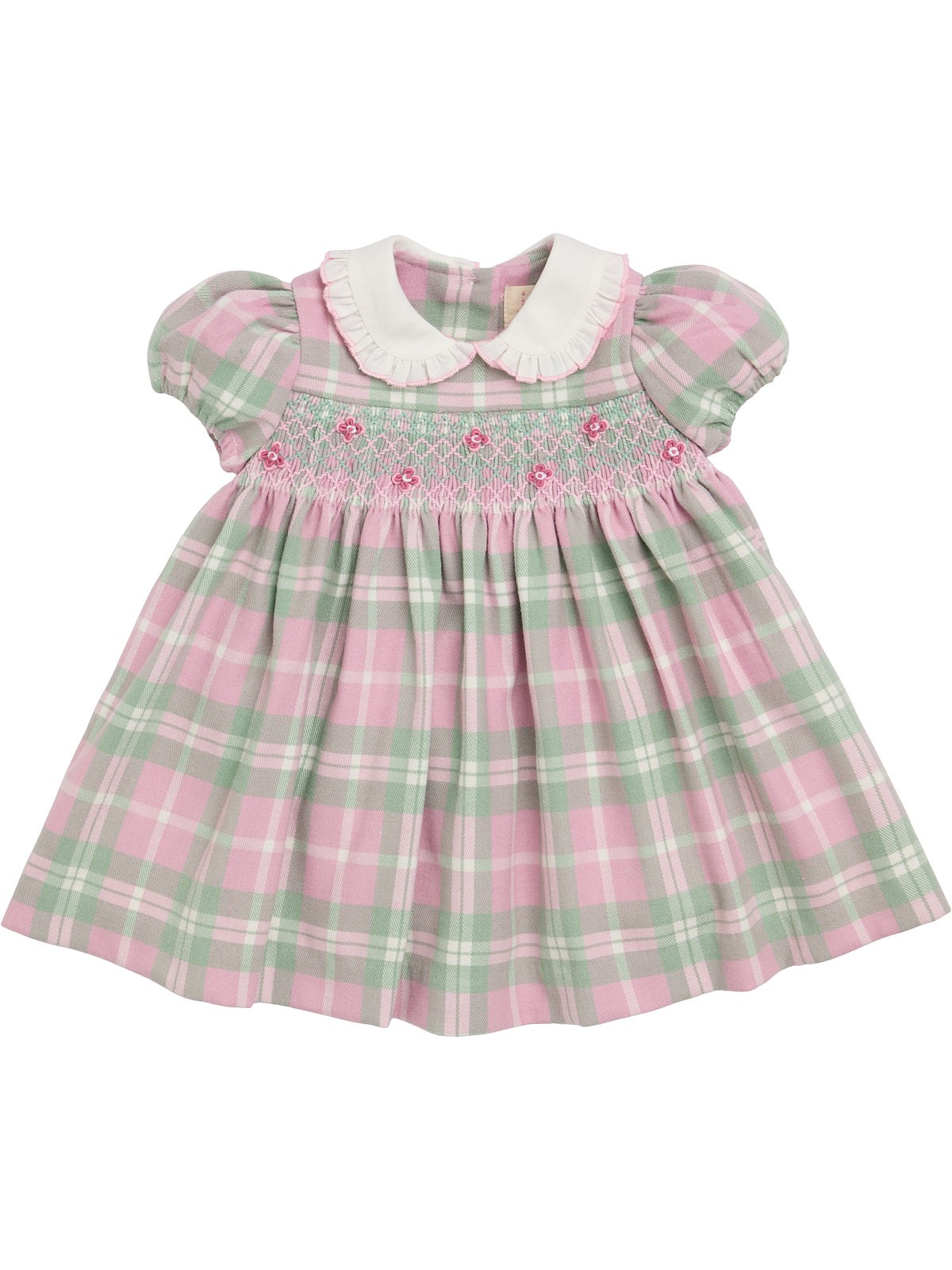 fashion tartan dress with smock