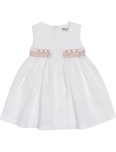 linen dress with smock