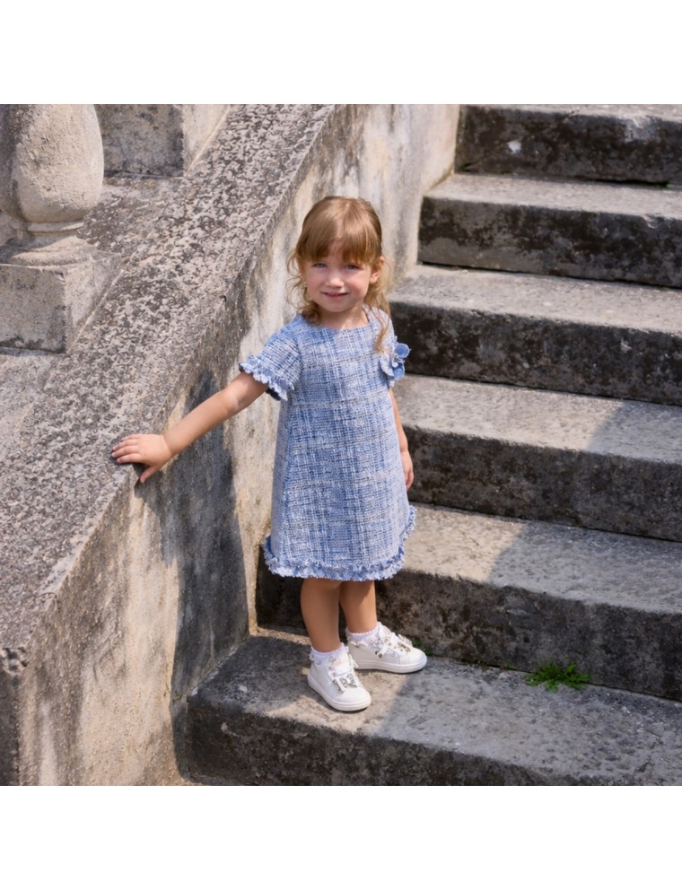 vestito in tessuto tweed 