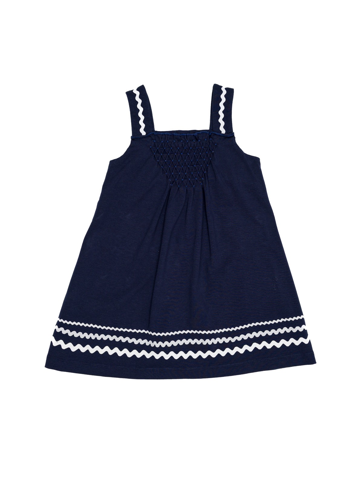 jersey dress with straps and trims