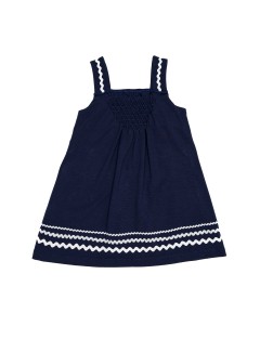jersey dress with straps and trims