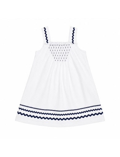 jersey dress with straps and trims