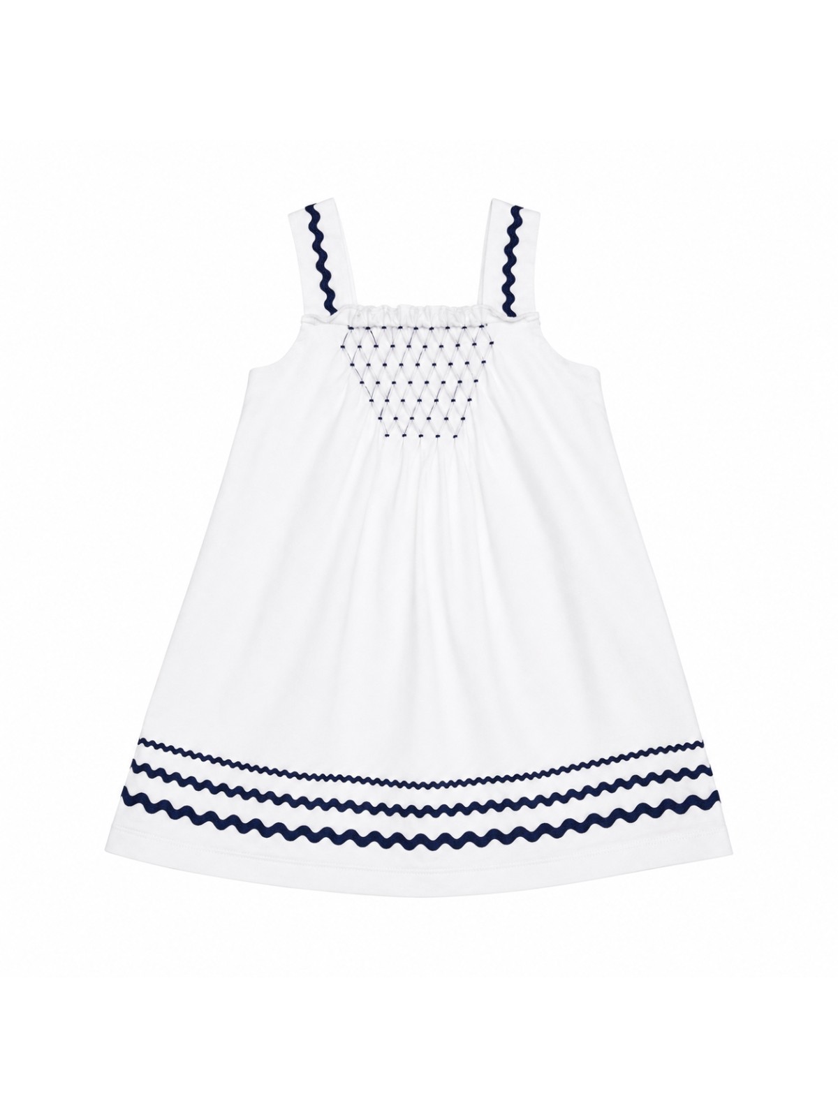 jersey dress with straps and trims
