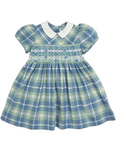 vestito in tartan moda con smock 