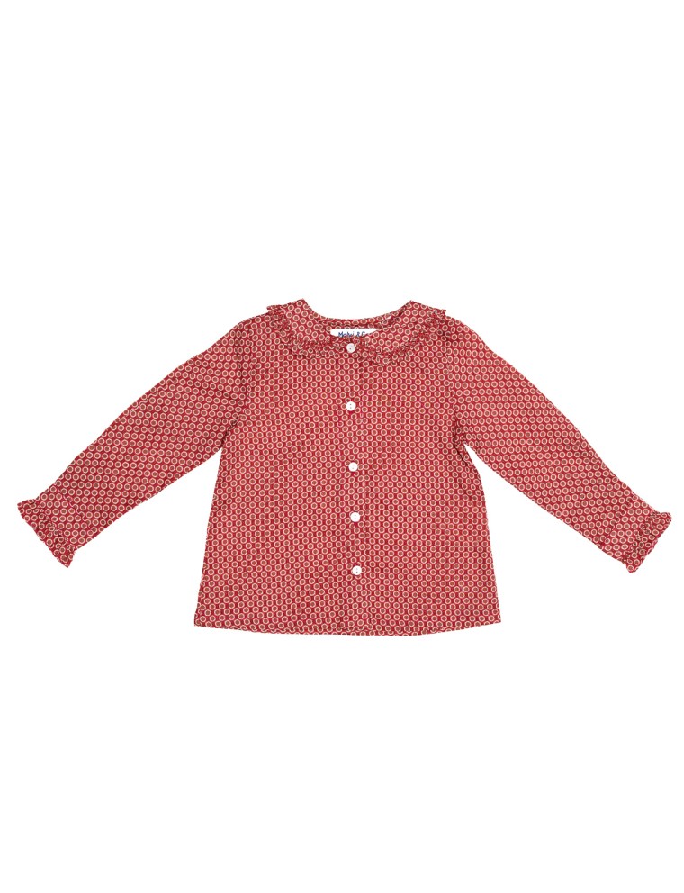printed shirt with smock