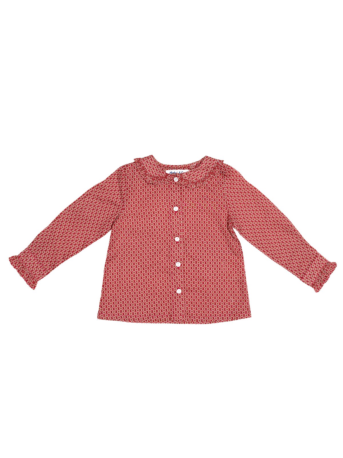 printed shirt with smock