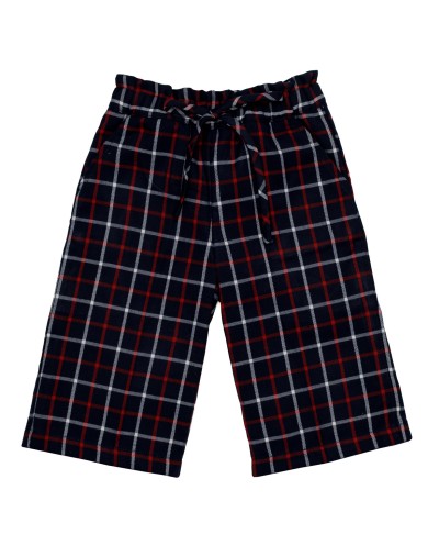 pantaloni 3/4 in tartan