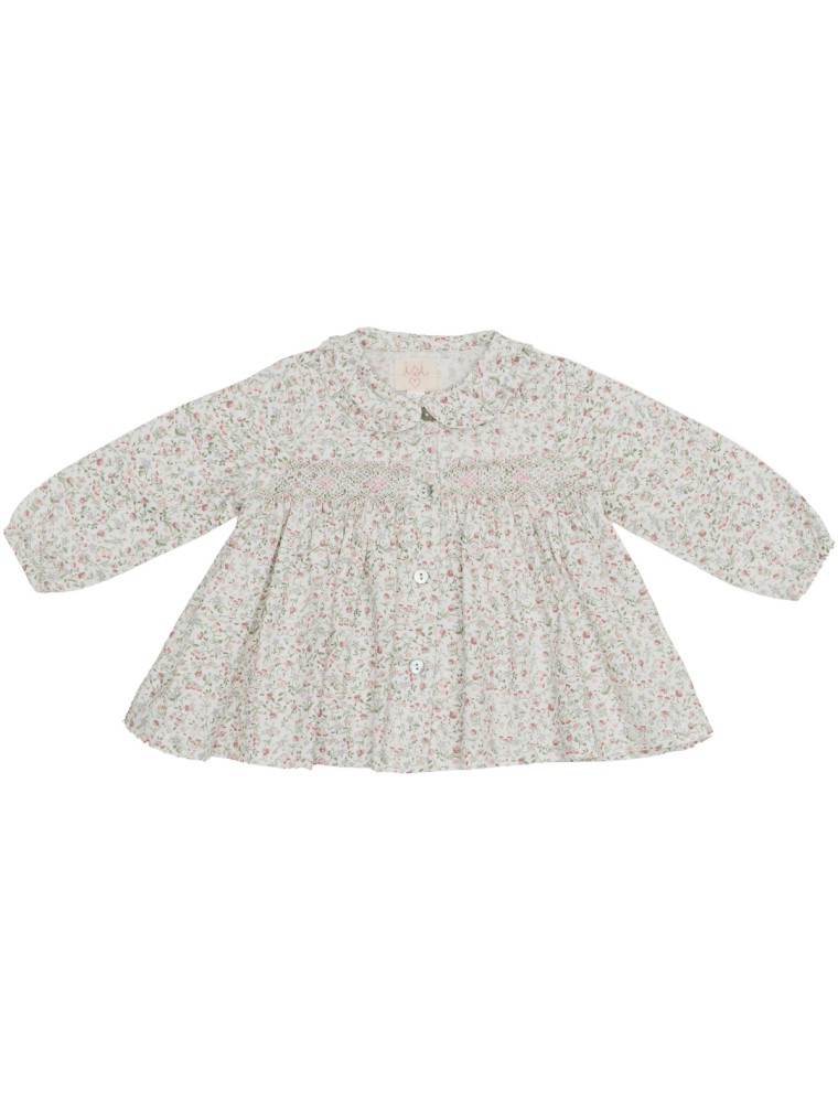 printed shirt with smock