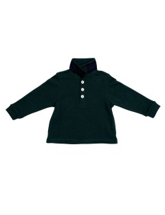 polo in interlock con rifiniture in tartan moda 