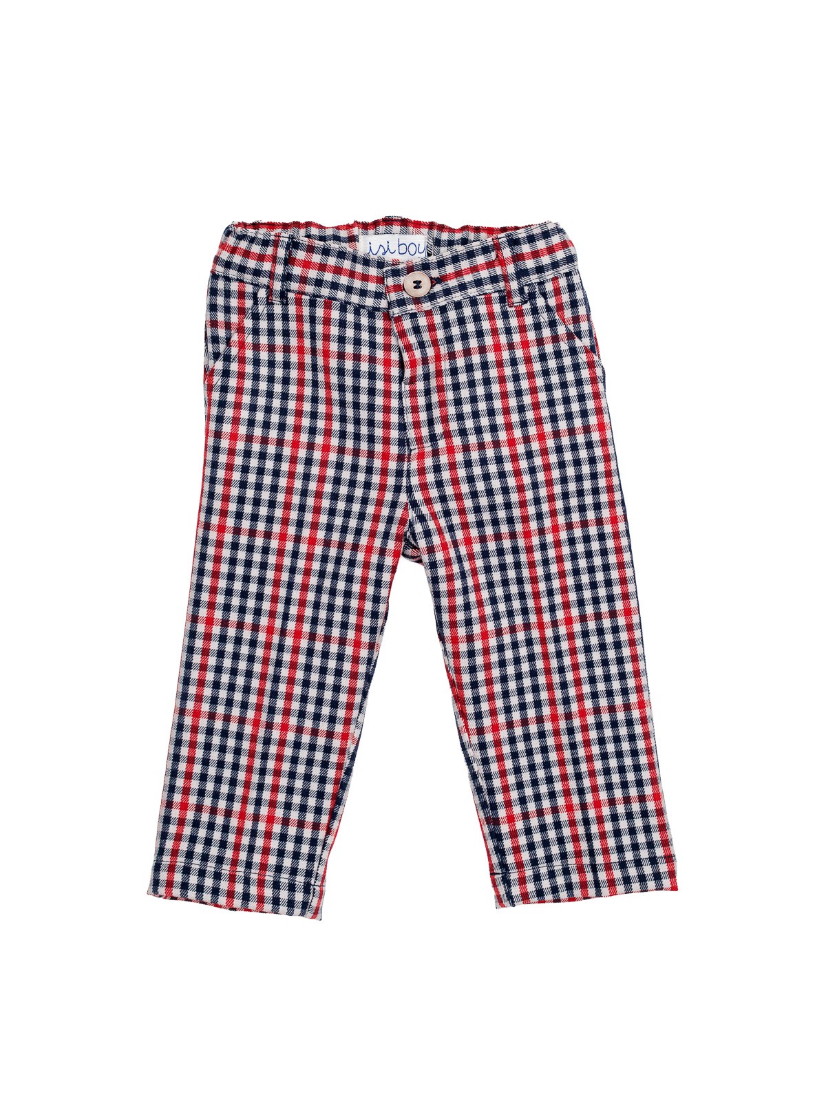 checked flannel trousers