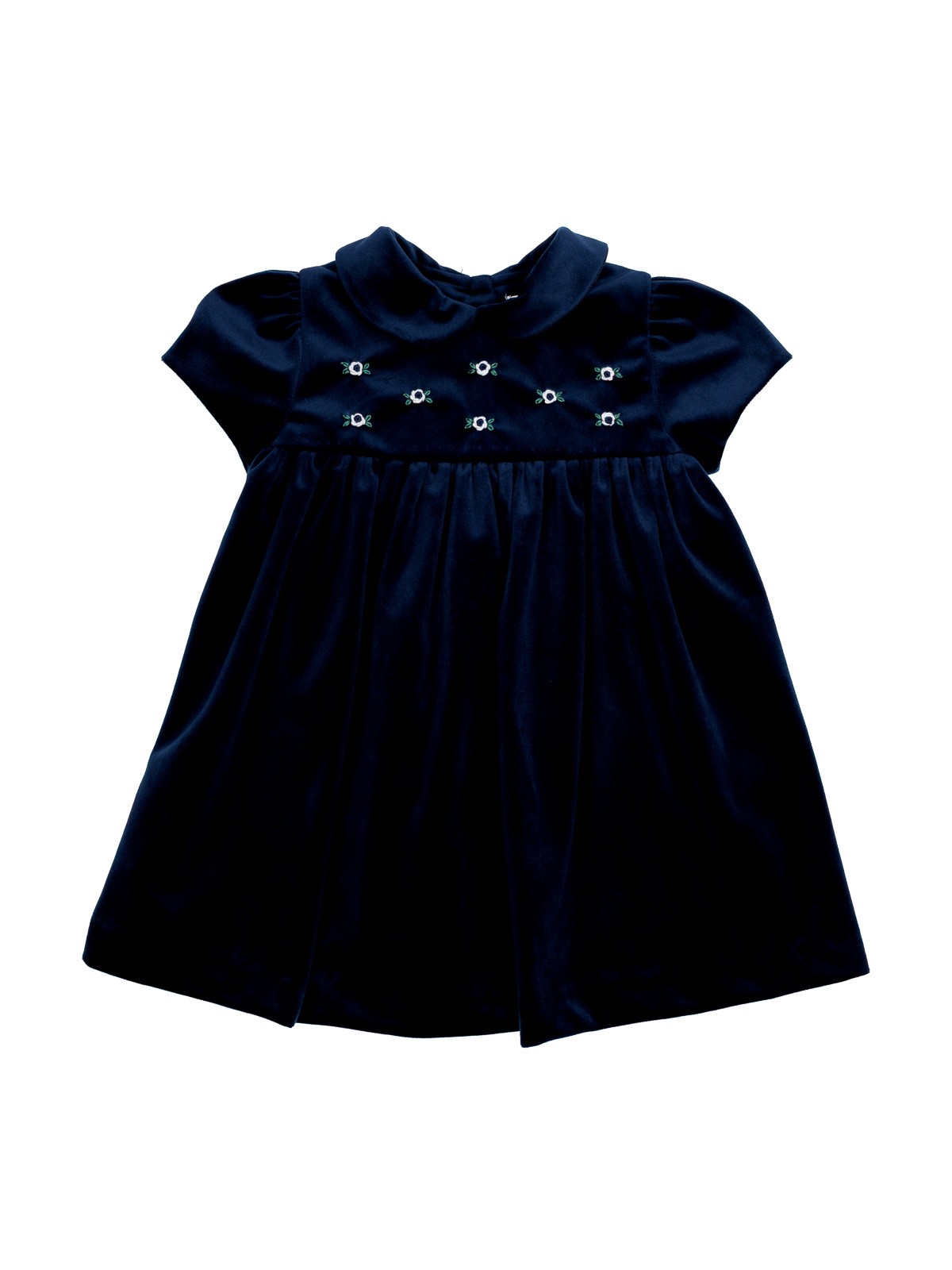 velvet dress with embroidery