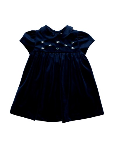 vestito in velluto con ricamo 