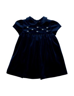vestito in velluto con ricamo 