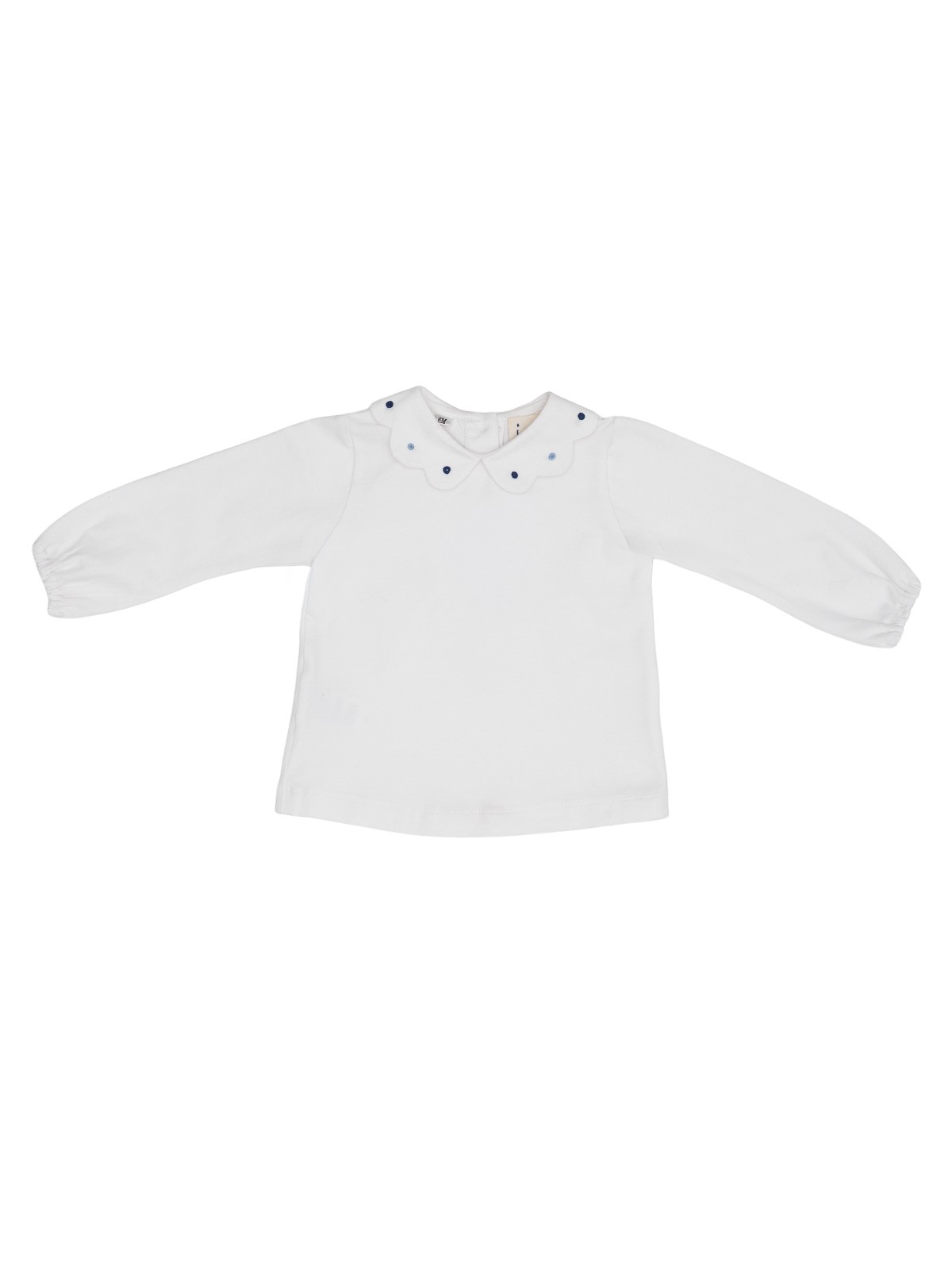 polo in jersey con cappe e ricamo pallini