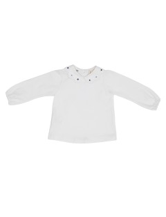 polo in jersey con cappe e ricamo pallini