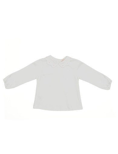 polo in jersey con cappe e ricamo pallini