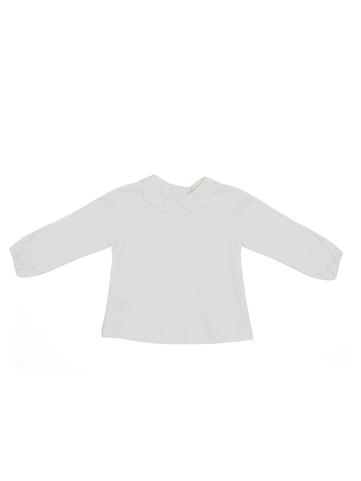 polo in jersey con cappe e ricamo pallini