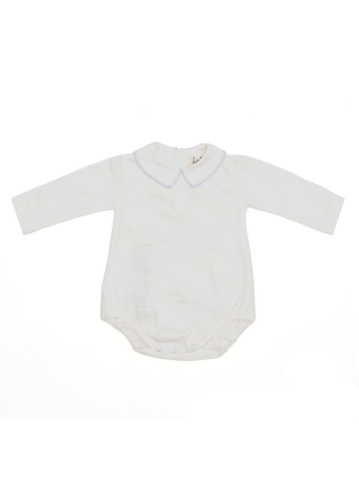 body in jersey con ricamo sul colletto