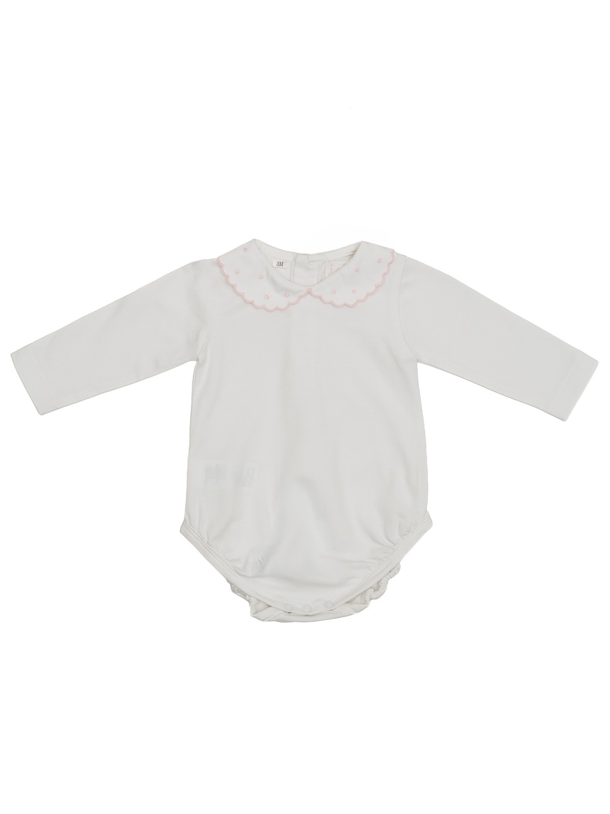 body in jersey con cappe e ricamo puntini sul colletto-
