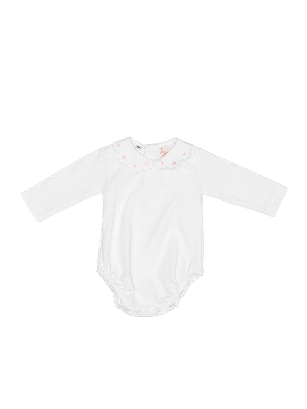 jersey body with hearts embroidery on the collar