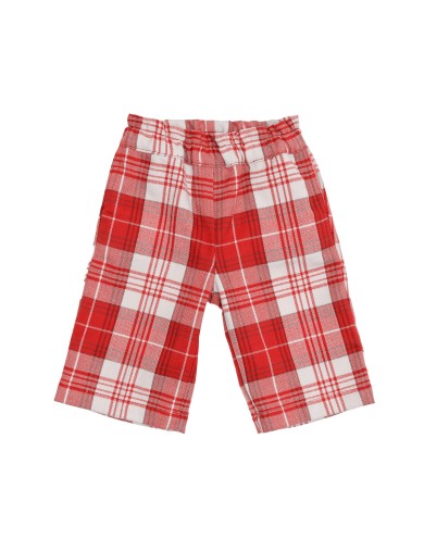 pantaloni 3/4 in tartan