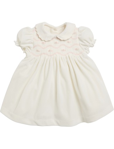 vestito battesimale in velluto con smock