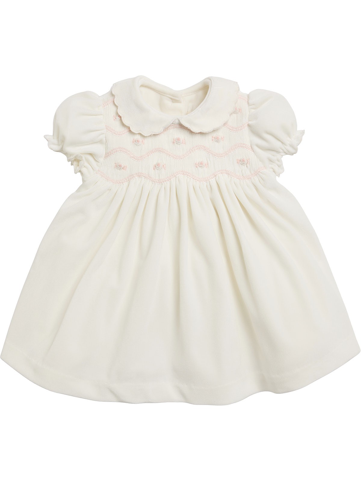 vestito battesimale in velluto con smock