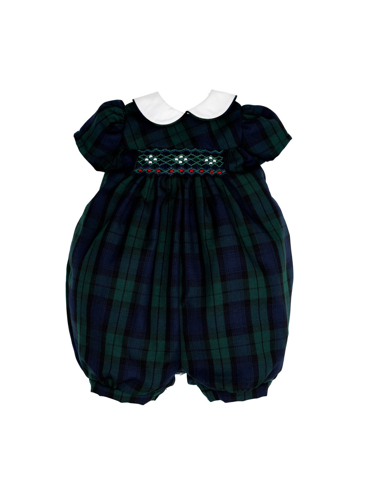 pagliaccetto in tartan con smock 