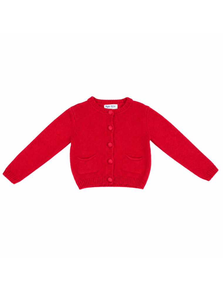 wool/cashmere cardigan with velvet buttons