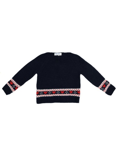 pullover in lana/cashmere con jacquard