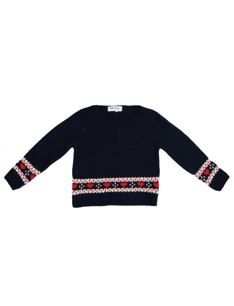 wool/cashmere pullover with jacquard
