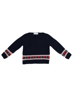 pullover in lana/cashmere con jacquard
