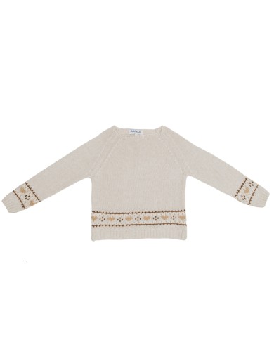 pullover in lana/cashmere con jacquard