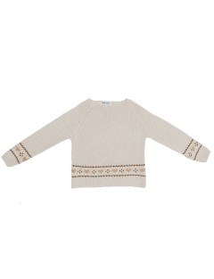 wool/cashmere pullover with jacquard