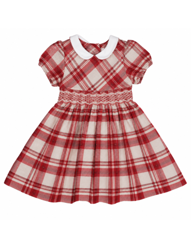 tartan dress with smock