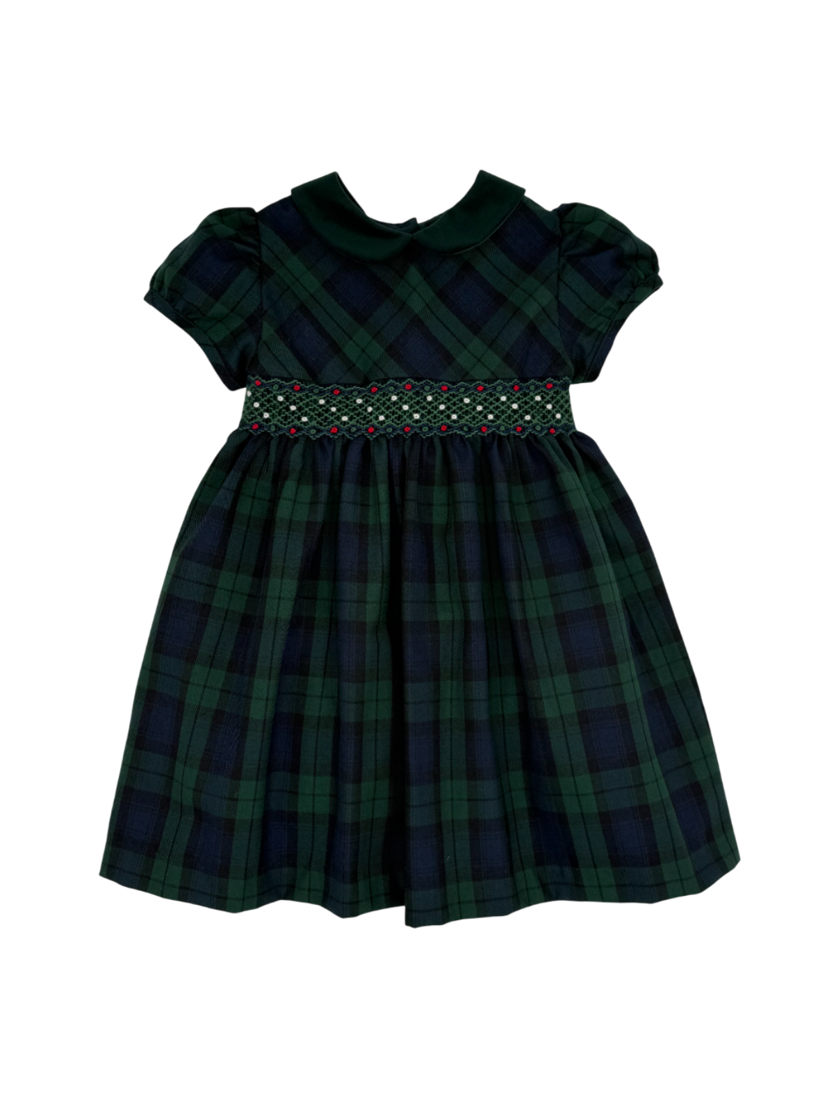 tartan dress with smock