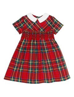 tartan dress with smock