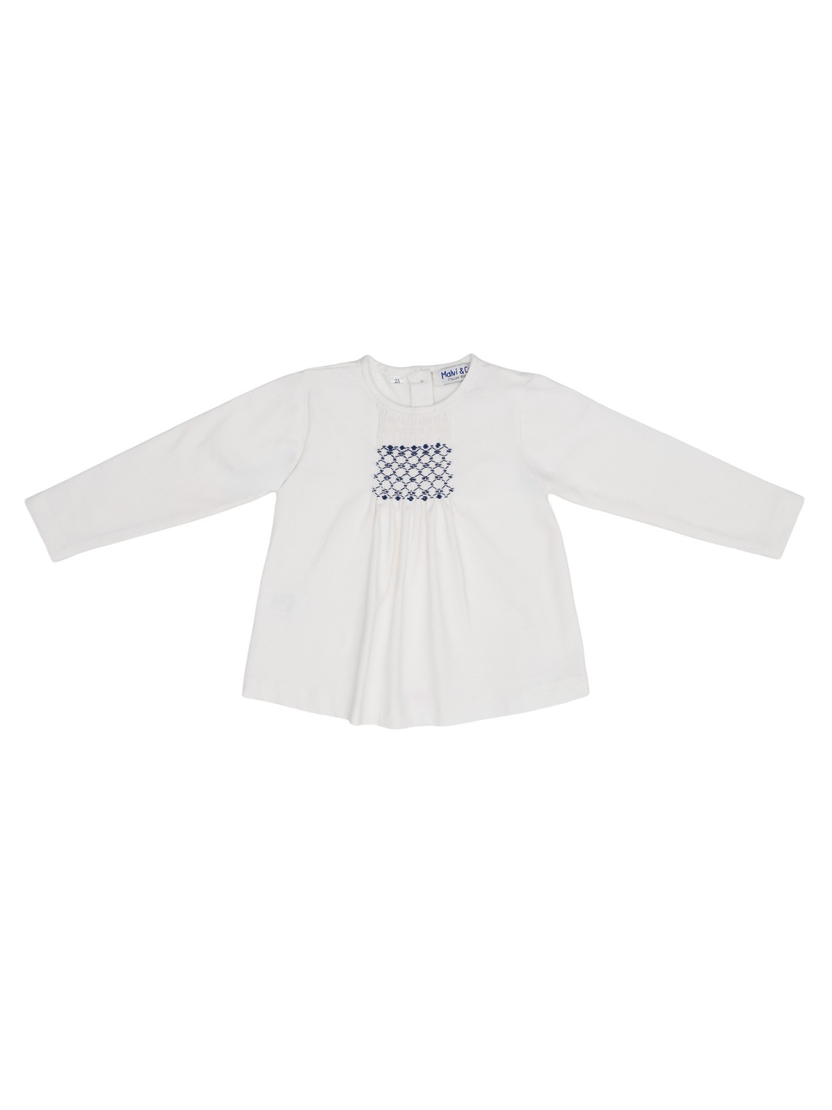 T-shirt in jersey con smock
