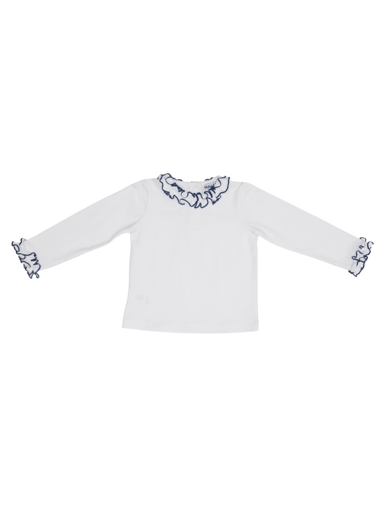 T-shirt in jersey con frill