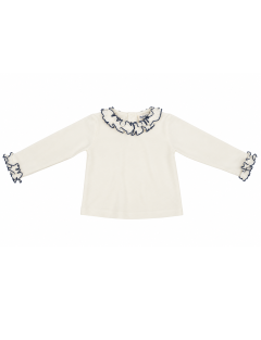 T-shirt in jersey con frill