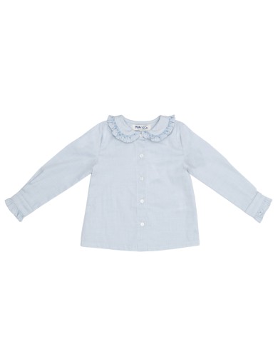camicia in oxford con smock