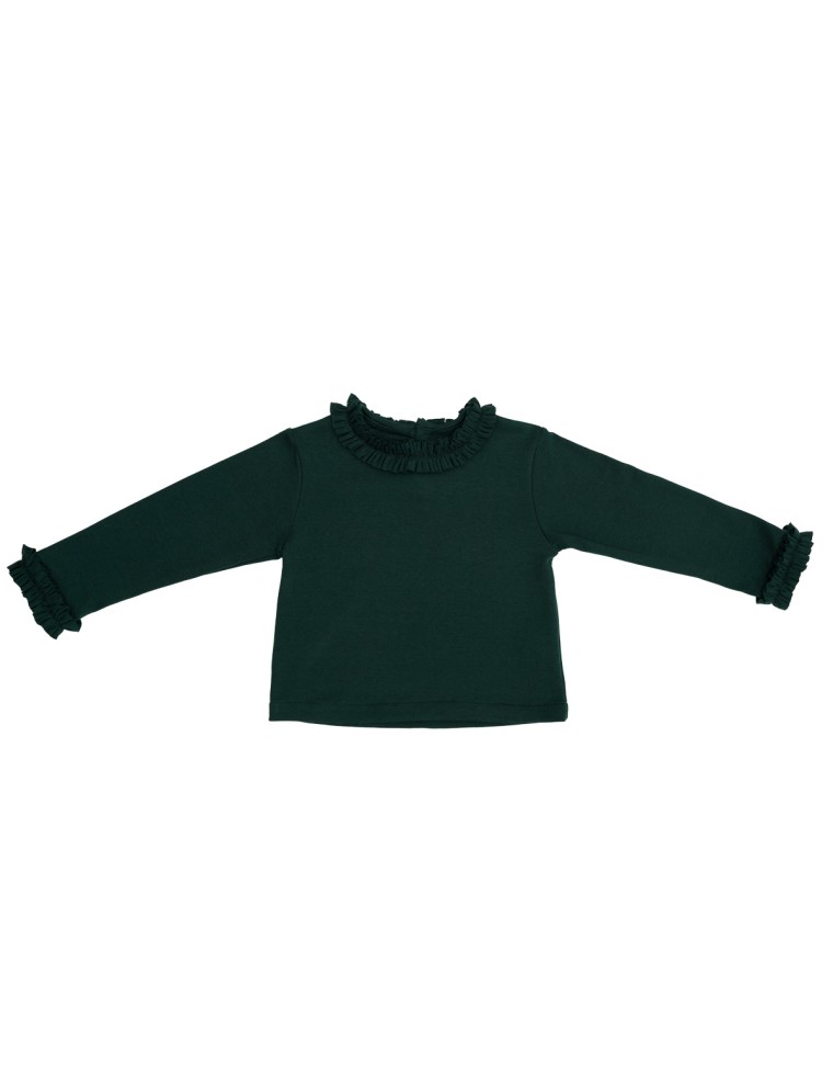 interlock sweater with frill