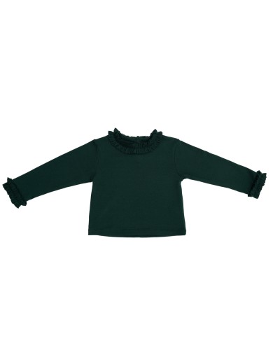 maglia in interlock con frill