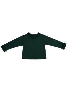 maglia in interlock con frill
