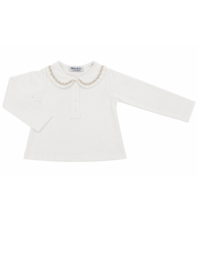 polo in jersey con smock