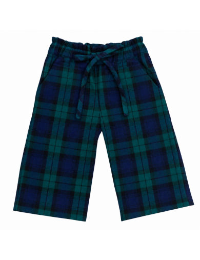 pantaloni 3/4 in tartan